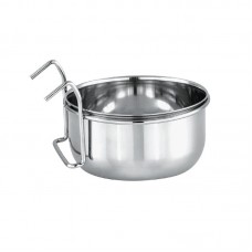 23489 - CANECA INOX P/PASSAROS C/GANCHO 300ML 