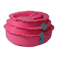 31559 - Cama para Cachorro Super Confortável Redonda c/ Babado 40cm - P
