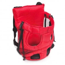 33251 - Bolsa Canguru Mochila Transporte Pet Cães e Gatos Tam P - Vermelho