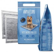 33686 - Tapete Higiênico Animalissimo Carbon para Cães 60x60cm - 30 uni