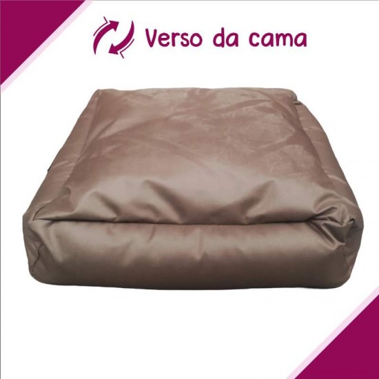 Cama para Cachorro Super Confortável Quadrada Nylon c/ Ziper 58x58cm - G