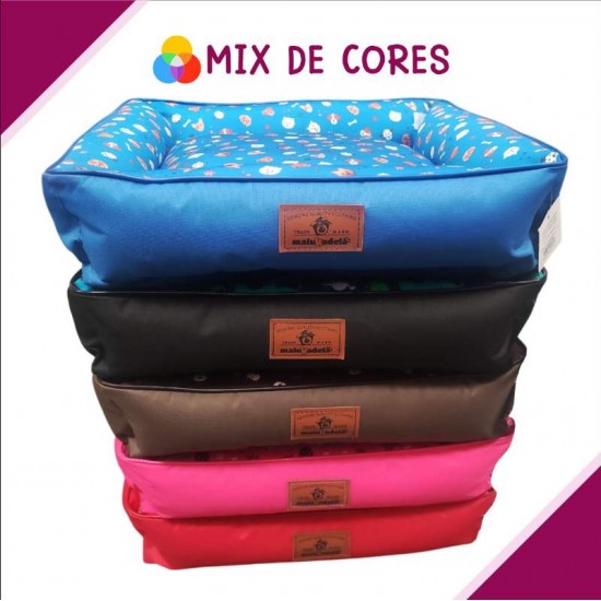 Cama para Cachorro Super Confortável Quadrada Nylon c/ Ziper 58x58cm - G