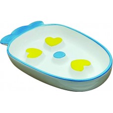 35041 - COMEDOURO LENTO CERAMICA CENOURA 18X11CM