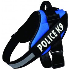 34260 - Coleira Peitoral Police K9 P/ Cães de Grande Porte Médio Azul 72x15cm - Tam M