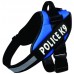 Coleira Peitoral Police K9 P/ Cães de Grande Porte Médio Azul 72x15cm - Tam M