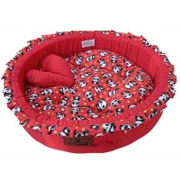 31561 - Cama para Cachorro Super Confortável Redonda c/ Babado 58cm - G