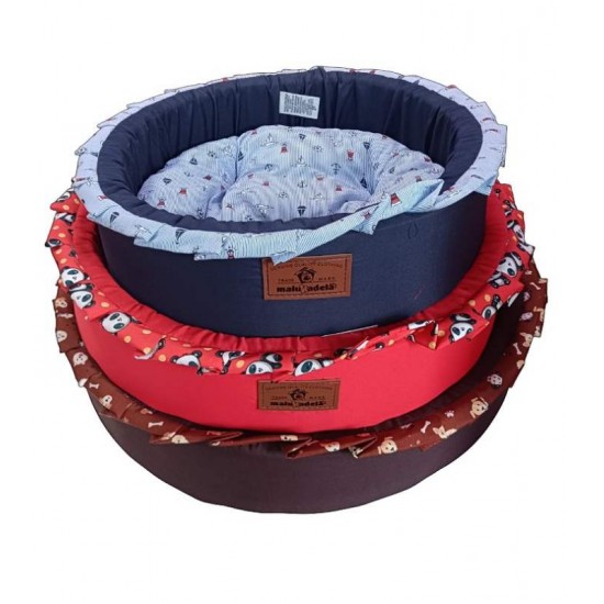 Cama para Cachorro Super Confortável Redonda c/ Babado 58cm - G