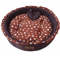 31560 - Cama para Cachorro Super Confortável Redonda c/ Babado 50cm - M