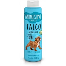 33908 - Talco Banho a Seco para Cães Animalissimo Cheirinho de Bebe - 100g