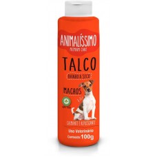 33907 - Talco Banho a Seco para Cães Machos Animalissimo - 100g