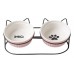 COMEDOURO DUPLO CERAMICA CUTE P/GATOS