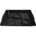 Kit Higiênico P/ Gatos Bandeja + Comedouro + Pazinha Animalissimo - Black