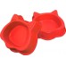 Kit Higiênico P/ Gatos Bandeja + Comedouro + Pazinha Animalissimo - Vermelho