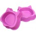 Kit Higiênico P/ Gatos Bandeja + Comedouro + Pazinha Animalissimo - Rosa