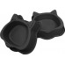 Kit Higiênico P/ Gatos Bandeja + Comedouro + Pazinha Animalissimo - Black
