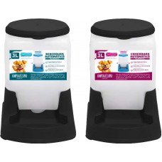 35587 - KIT COMEDOURO+BEBEDOURO PRATIC 3L PRETO