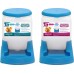 KIT COMEDOURO+BEBEDOURO PRATIC 3L AZUL