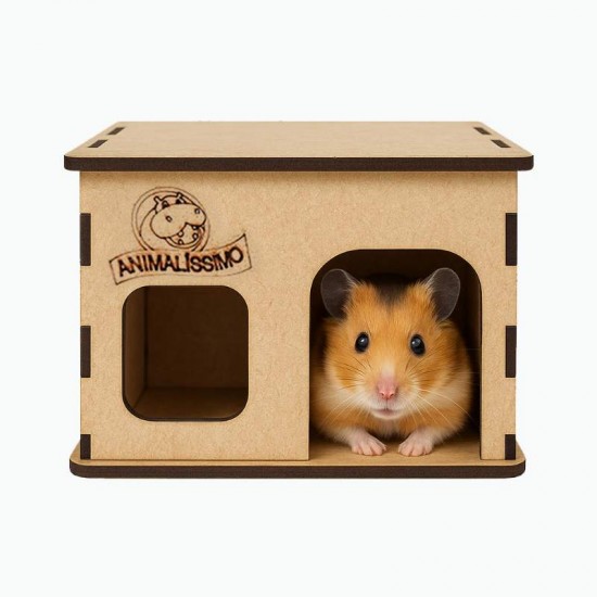 Casa P/ Hamsters e Outros Roedores Animalissimo 15x10x10cm