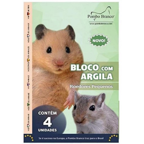 Bloco de Argiila com Carvão para Roedores Pequenos