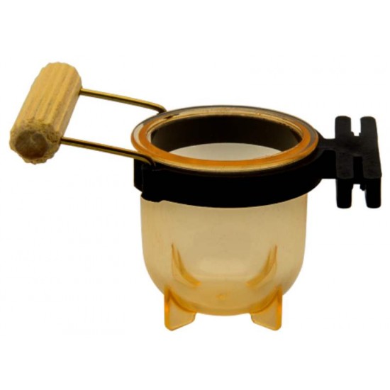 Porta Vitamina Redondo P/ Passaros Luxo C/ Poleiro Animalissimo - Tam P