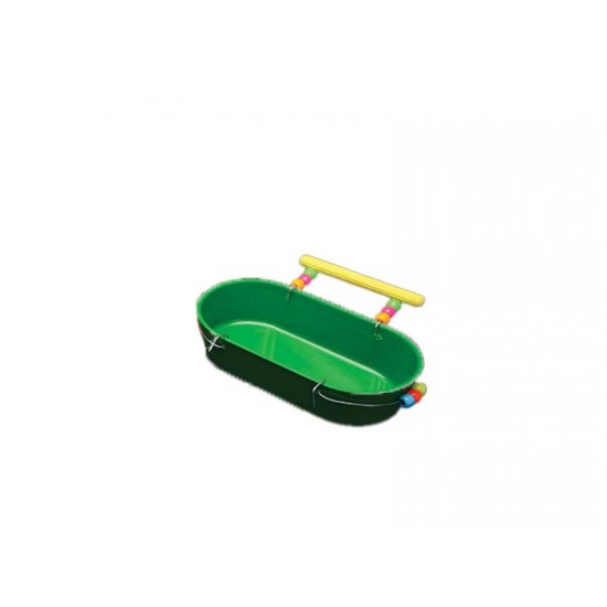 Banheira para Pássaros Especial Decorada Com Poleiro