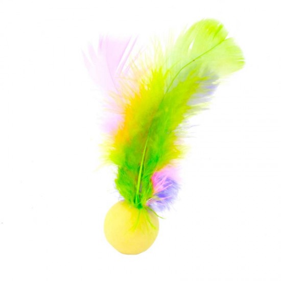 Brinquedo para Gatos Bola Ping Penas