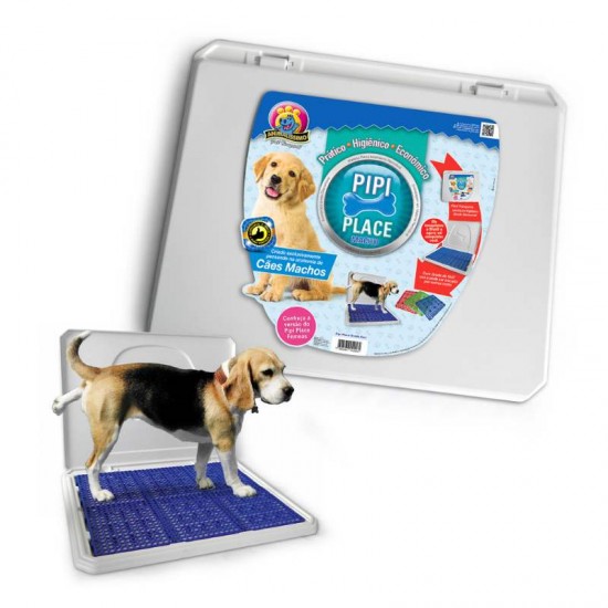 Pipi Place Banheiro Higiênico P/ Cães Macho Animalissimo - Azul