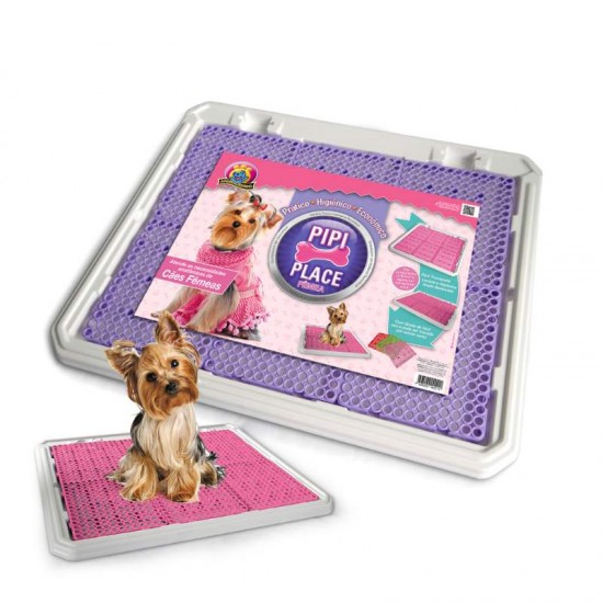 Pipi Place Banheiro Higiênico P/ Cães Femea Animalissimo - Rosa