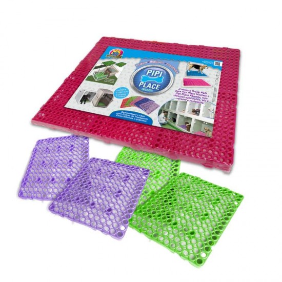 Grade Higienica P/ Pipi Place Placas de Fixação Animalissimo - Preto