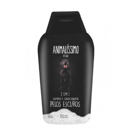 Shampoo Pelos Escuros Animalíssimo 500ml – Realce e Brilho para Pelos Pretos e Castanhos