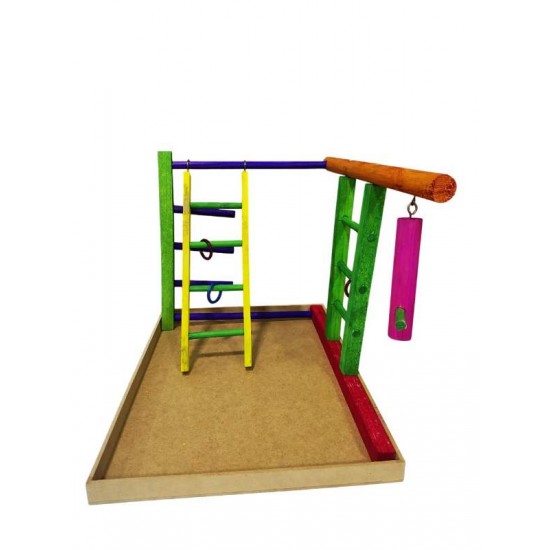 Brinquedo P/ Passaros Playground Parquinho 2 Animalissimo 