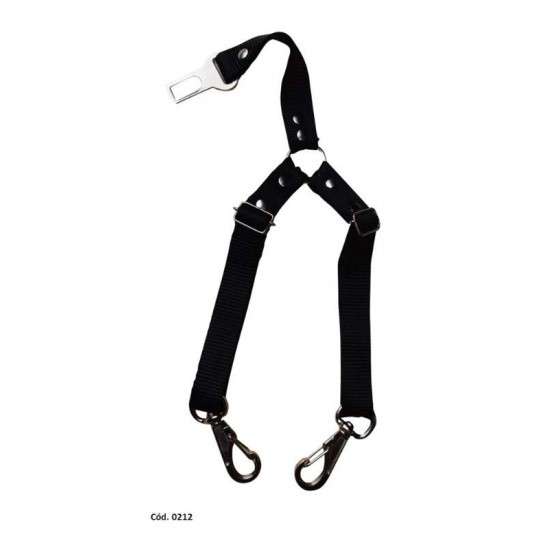 Cinto de Segurança Pet Coleira Universal Duplo Nylon
