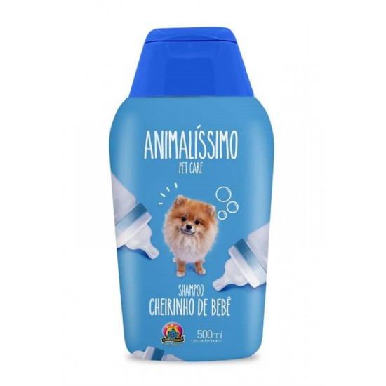 Shampoo Cheirinho de Bebê Animalíssimo 500ml – Banho Suave e Aconchegante para Pets