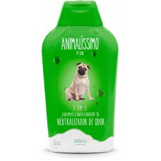 33899 - Shampoo Condicionador e Neutralizador de Odores Animalissimo Pet Care 3x1 - 500ml