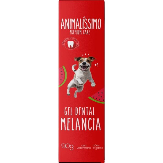 Gel Dental Creme Higienizador P/ Cães Melância Animalissimo - 90g