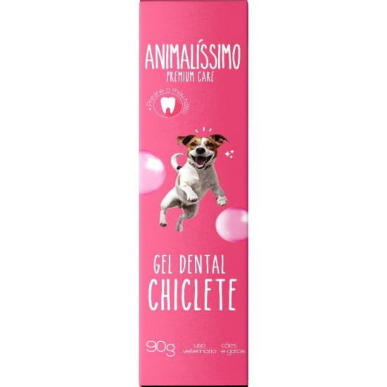 Gel Dental Creme Higienizador P/ Cães Chiclete Animalissimo - 90g