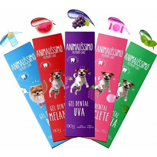 Gel Dental Creme Higienizador P/ Cães Hortelã Animalissimo - 90g