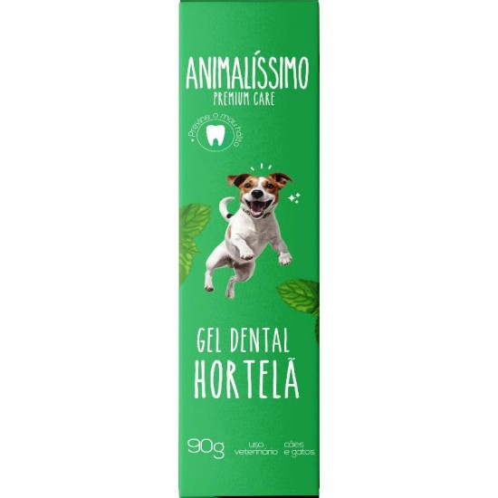 Gel Dental Creme Higienizador P/ Cães Hortelã Animalissimo - 90g