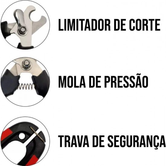 ALICATE EMBORRACHADO P/CORTE UNHAS 12CM